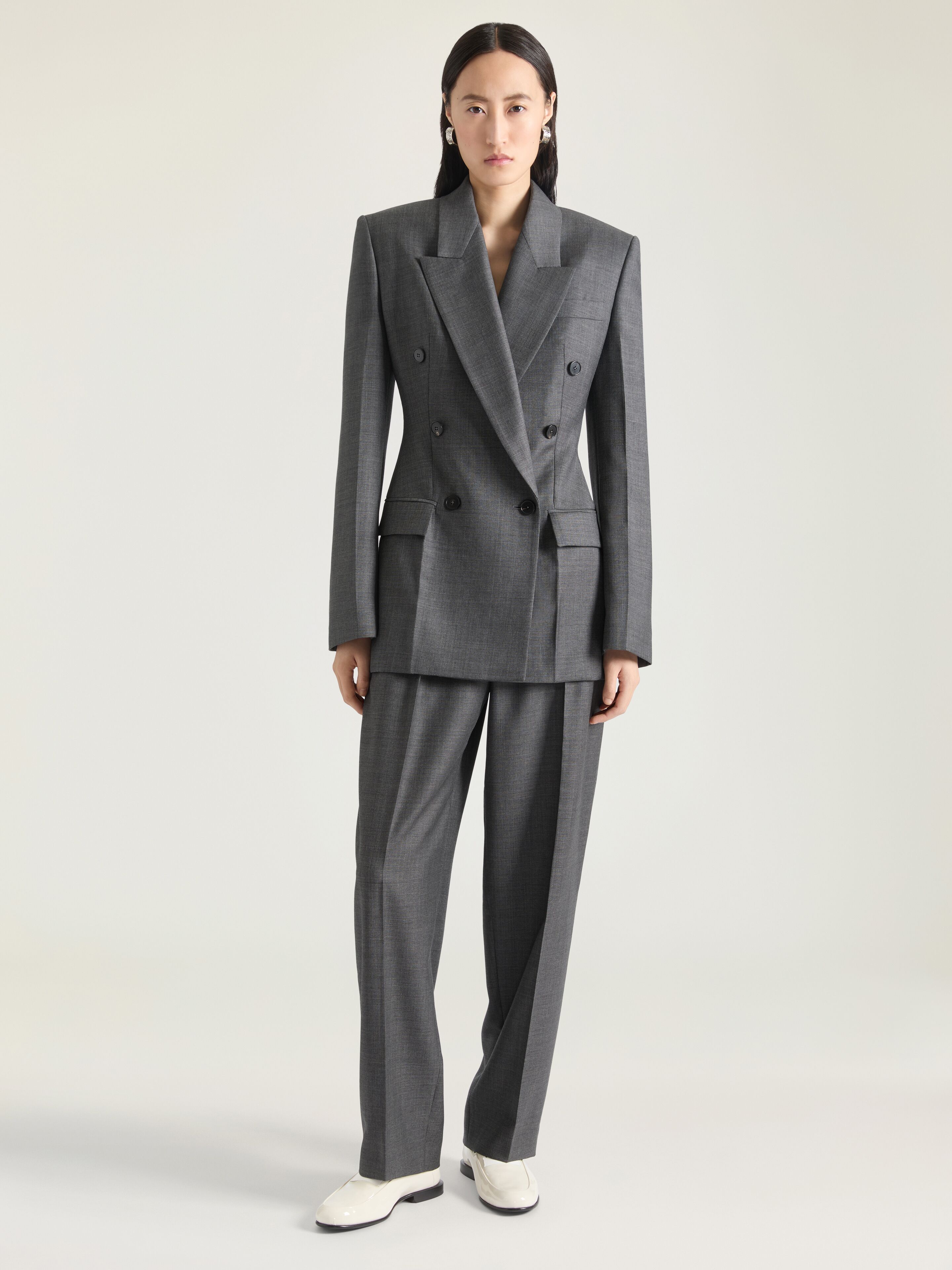 Double-breasted jacket in wool